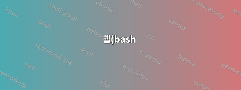 쉘(bash)을 사용하여 파일의 값에 대한 키 결정