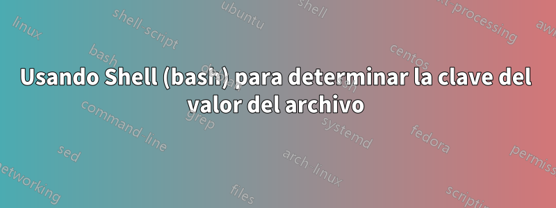 Usando Shell (bash) para determinar la clave del valor del archivo