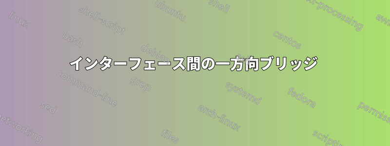 インターフェース間の一方向ブリッジ