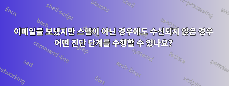 이메일을 보냈지만 스팸이 아닌 경우에도 수신되지 않은 경우 어떤 진단 단계를 수행할 수 있나요?