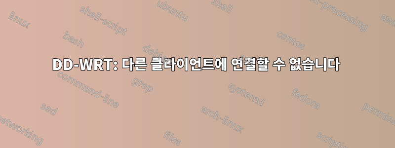 DD-WRT: 다른 클라이언트에 연결할 수 없습니다