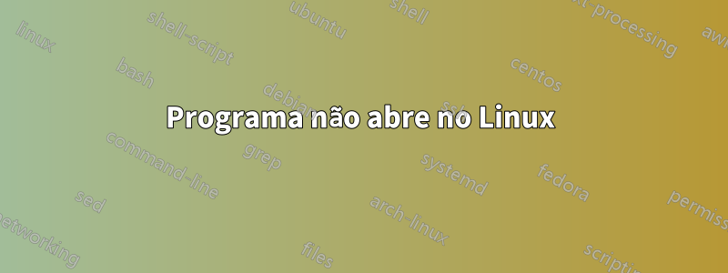 Programa não abre no Linux