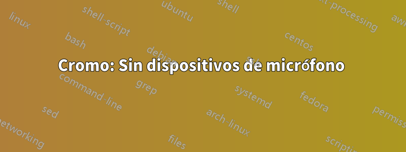 Cromo: Sin dispositivos de micrófono