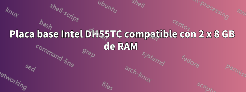 Placa base Intel DH55TC compatible con 2 x 8 GB de RAM 