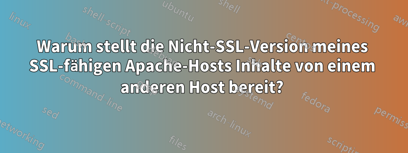 Warum stellt die Nicht-SSL-Version meines SSL-fähigen Apache-Hosts Inhalte von einem anderen Host bereit?