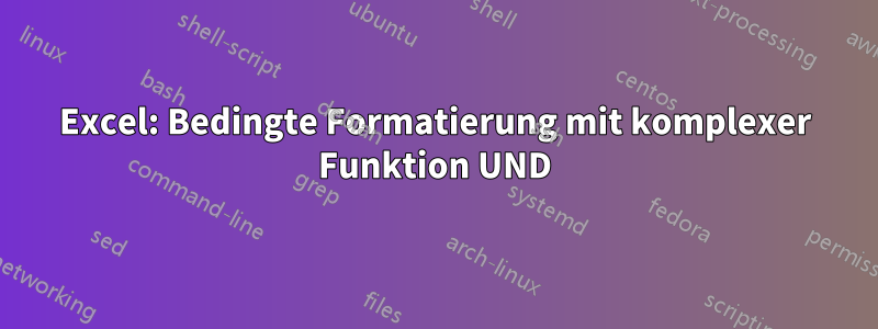 Excel: Bedingte Formatierung mit komplexer Funktion UND