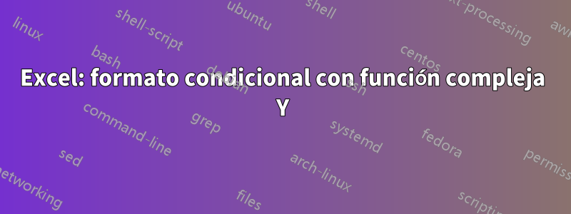 Excel: formato condicional con función compleja Y