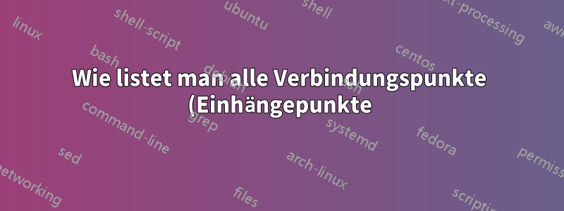 Wie listet man alle Verbindungspunkte (Einhängepunkte) in einem Windows NTFS-Dateisystem auf?
