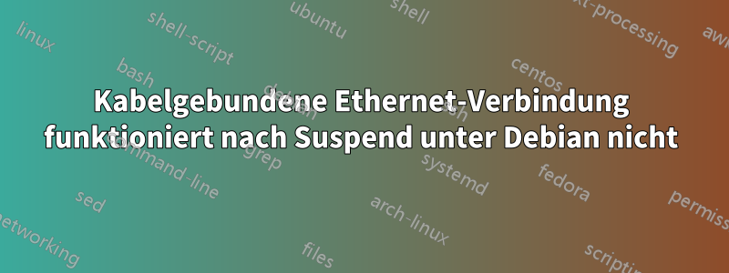 Kabelgebundene Ethernet-Verbindung funktioniert nach Suspend unter Debian nicht