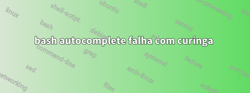 bash autocomplete falha com curinga