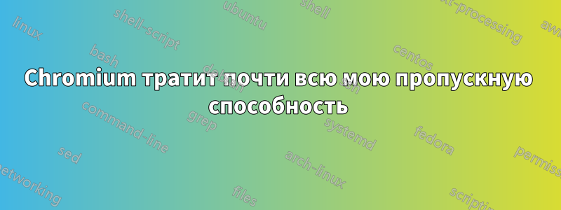Chromium тратит почти всю мою пропускную способность