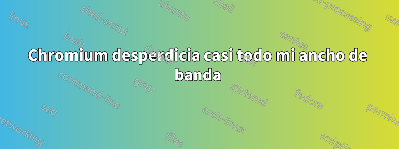 Chromium desperdicia casi todo mi ancho de banda