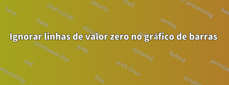 Ignorar linhas de valor zero no gráfico de barras