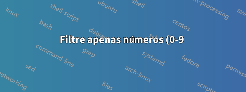 Filtre apenas números (0-9) na saída no Windows CMD clássico