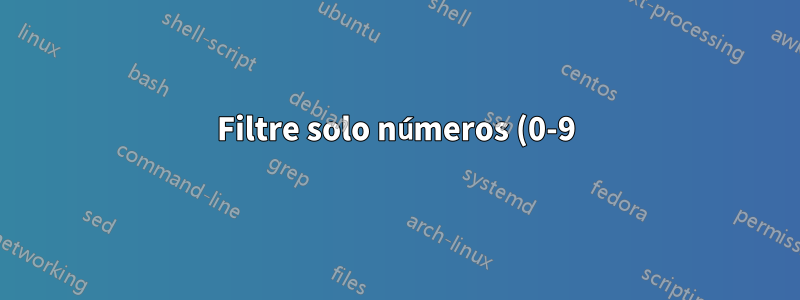 Filtre solo números (0-9) en la salida en el CMD clásico de Windows