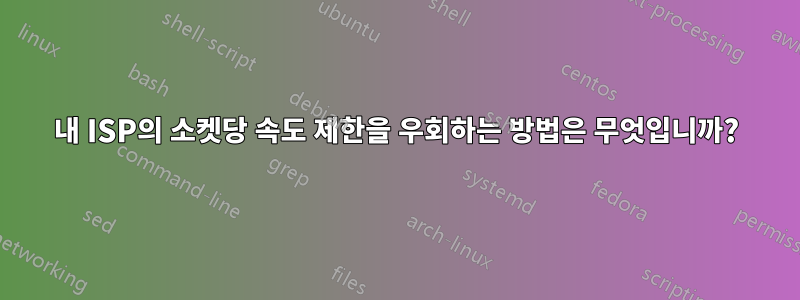 내 ISP의 소켓당 속도 제한을 우회하는 방법은 무엇입니까?