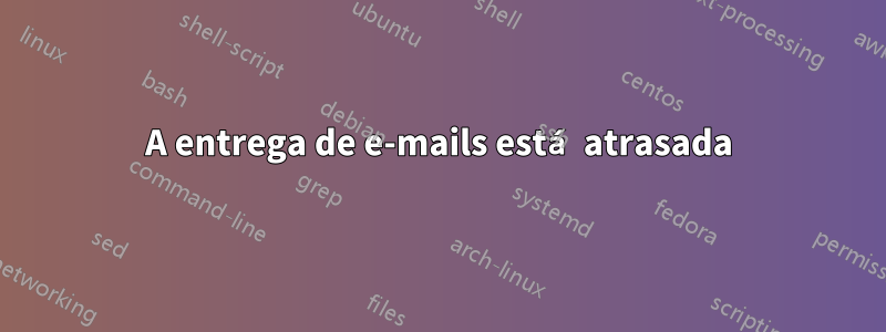 A entrega de e-mails está atrasada