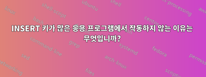 INSERT 키가 많은 응용 프로그램에서 작동하지 않는 이유는 무엇입니까?