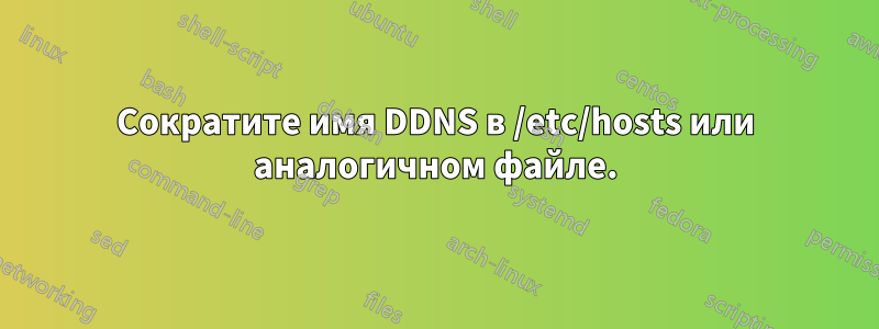 Сократите имя DDNS в /etc/hosts или аналогичном файле.