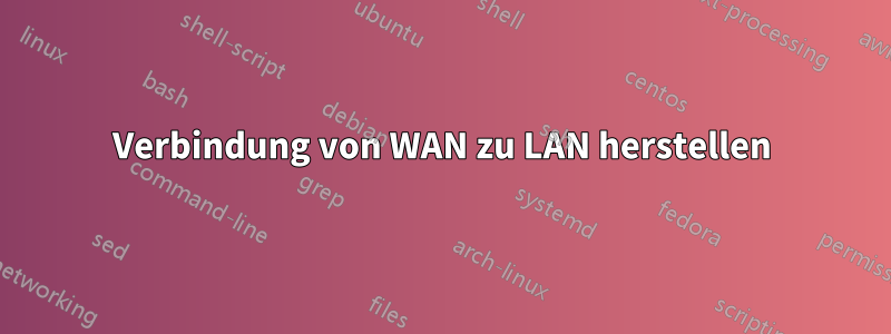 Verbindung von WAN zu LAN herstellen