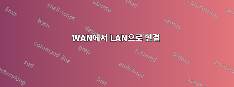 WAN에서 LAN으로 연결