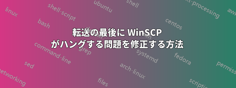 転送の最後に WinSCP がハングする問題を修正する方法