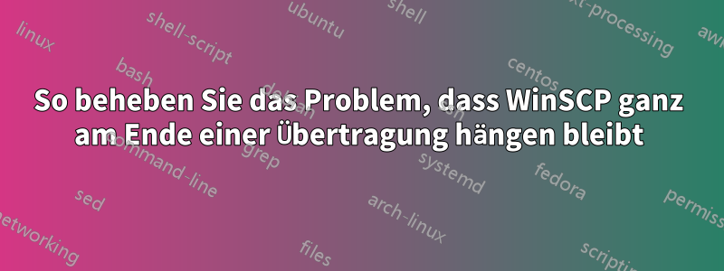 So beheben Sie das Problem, dass WinSCP ganz am Ende einer Übertragung hängen bleibt