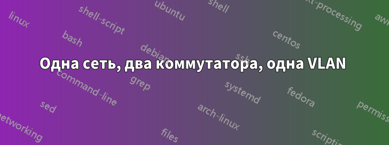 Одна сеть, два коммутатора, одна VLAN