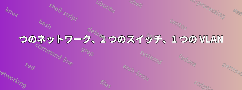 1 つのネットワーク、2 つのスイッチ、1 つの VLAN