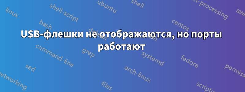 USB-флешки не отображаются, но порты работают