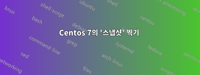 Centos 7의 '스냅샷' 찍기