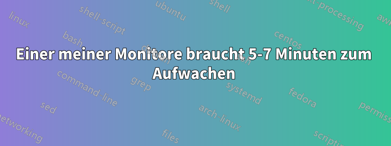 Einer meiner Monitore braucht 5-7 Minuten zum Aufwachen