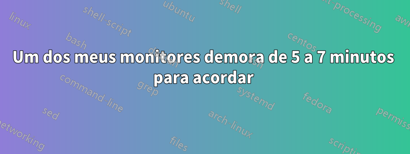 Um dos meus monitores demora de 5 a 7 minutos para acordar