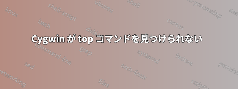 Cygwin が top コマンドを見つけられない 