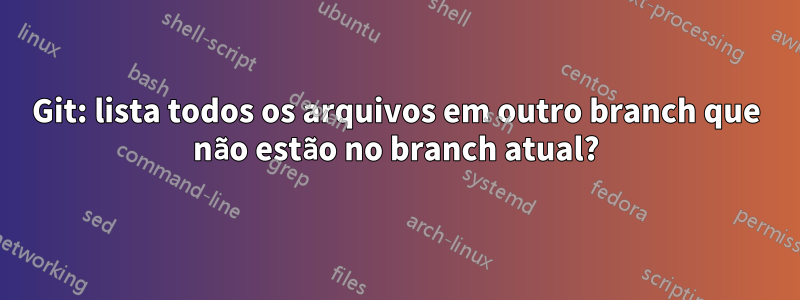 Git: lista todos os arquivos em outro branch que não estão no branch atual?