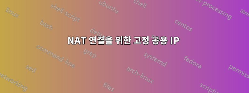 NAT 연결을 위한 고정 공용 IP