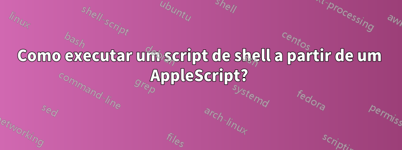 Como executar um script de shell a partir de um AppleScript?