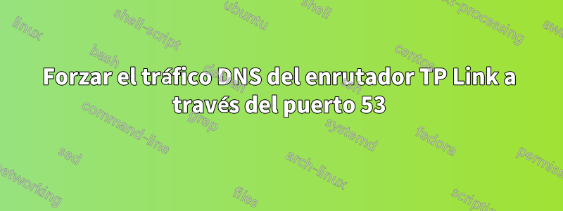 Forzar el tráfico DNS del enrutador TP Link a través del puerto 53