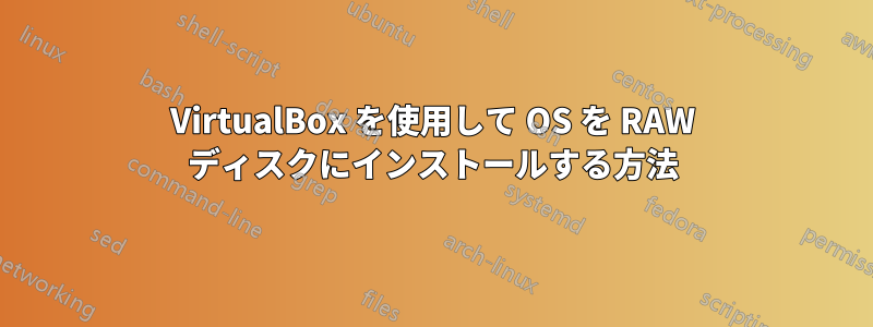 VirtualBox を使用して OS を RAW ディスクにインストールする方法