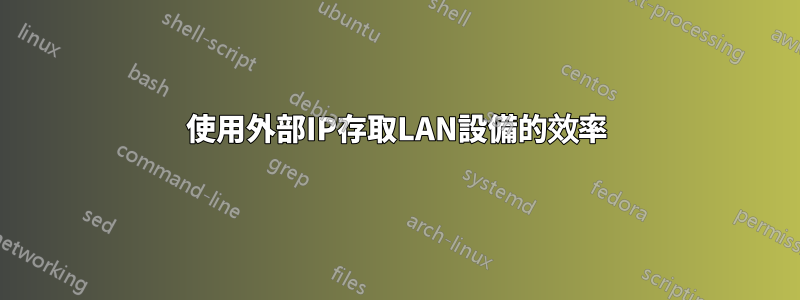 使用外部IP存取LAN設備的效率