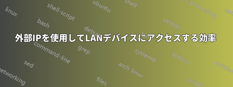 外部IPを使用してLANデバイスにアクセスする効率