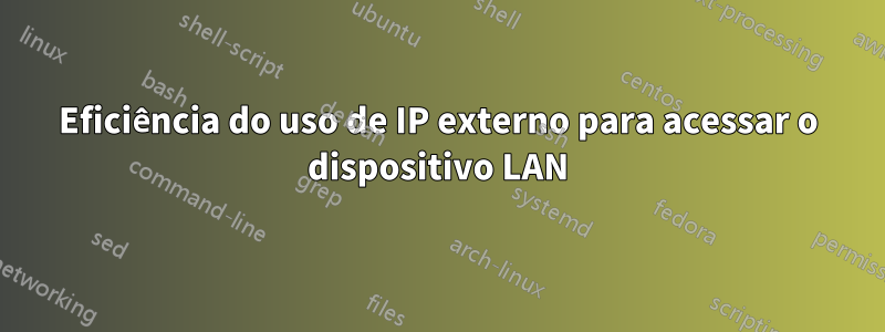 Eficiência do uso de IP externo para acessar o dispositivo LAN