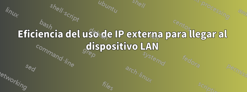 Eficiencia del uso de IP externa para llegar al dispositivo LAN