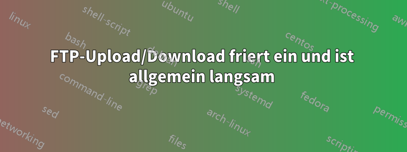 FTP-Upload/Download friert ein und ist allgemein langsam