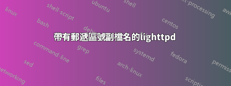 帶有郵遞區號副檔名的lighttpd