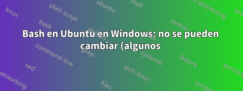 Bash en Ubuntu en Windows: no se pueden cambiar (algunos) colores del directorio