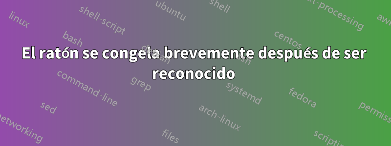 El ratón se congela brevemente después de ser reconocido