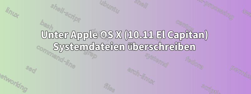 Unter Apple OS X (10.11 El Capitan) Systemdateien überschreiben