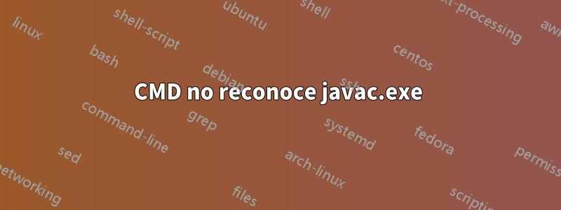 CMD no reconoce javac.exe