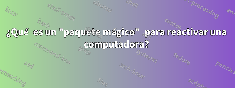 ¿Qué es un "paquete mágico" para reactivar una computadora?